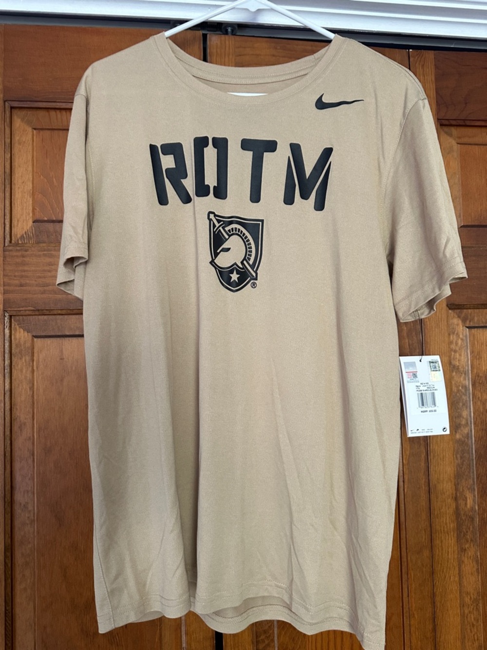 Nike Men's ROTM Graphic Tee in Tan with Black Accents